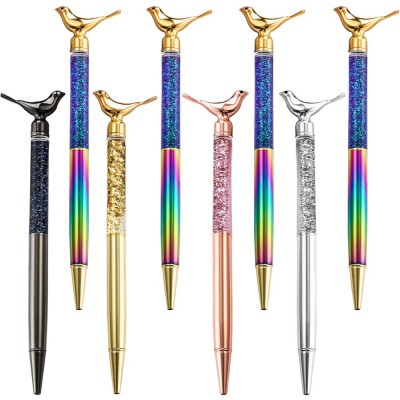 Huahao School Office Bird Metal BallPen Wholesale Golden Colorful Ballpoint Pen with Customized Logo