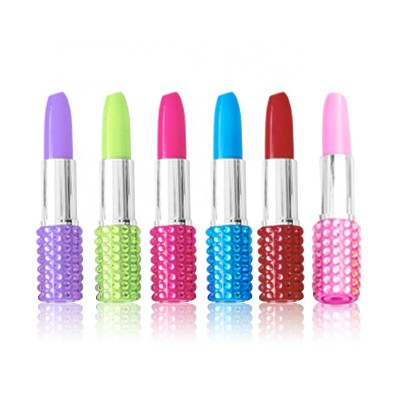 New Creative Kawaii Cheap Cute Diamond Shiny Lipstick Ballpoint Pen Multi Color Plastic Ballpoint Pen