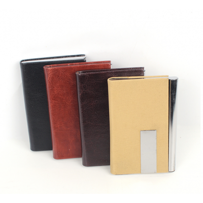 Aluminum men leather wallet holder usage credit card, ID card, business card customized cheap but high quality wholesale product