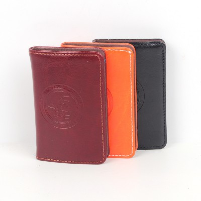 Hauhao brand Originality friendly business card holder with notepad waterproof leather business card case